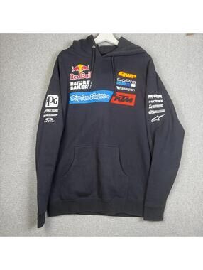 Troy Lee Designs TLD KTM Team Pullover Hoodie Navy Blue Men's Large